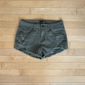 mid rise distressed jean shorts | fashion nova